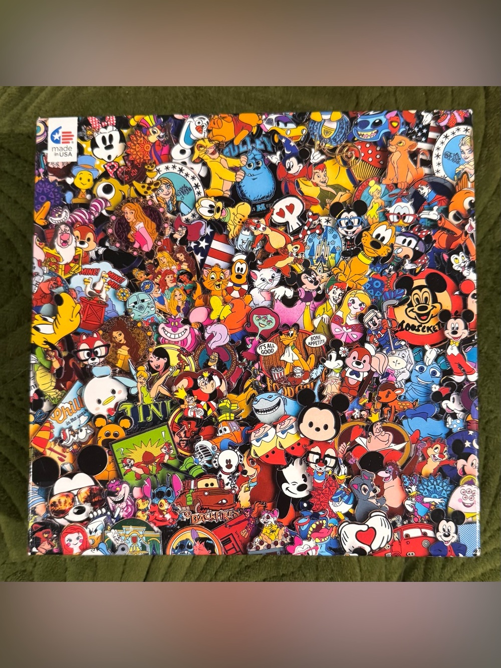 Puzzle for Parts!! Use for Crafts- Great Disney Pin Collage Puzzle Missing 1 Pc